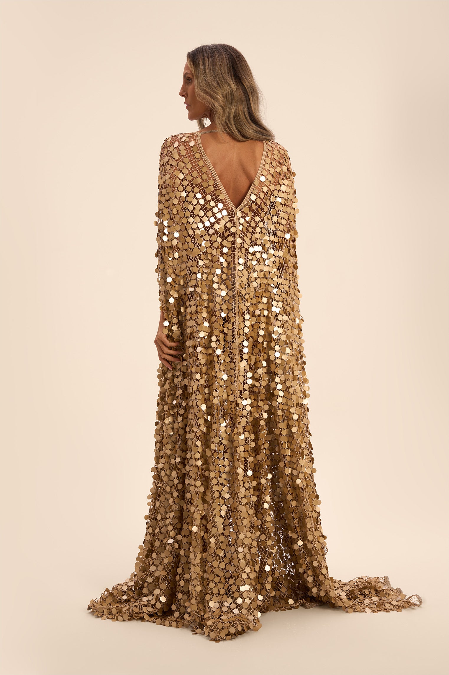 Woman DIVA KAFTAN Gold Sequin 2001881 | Sana Osmani