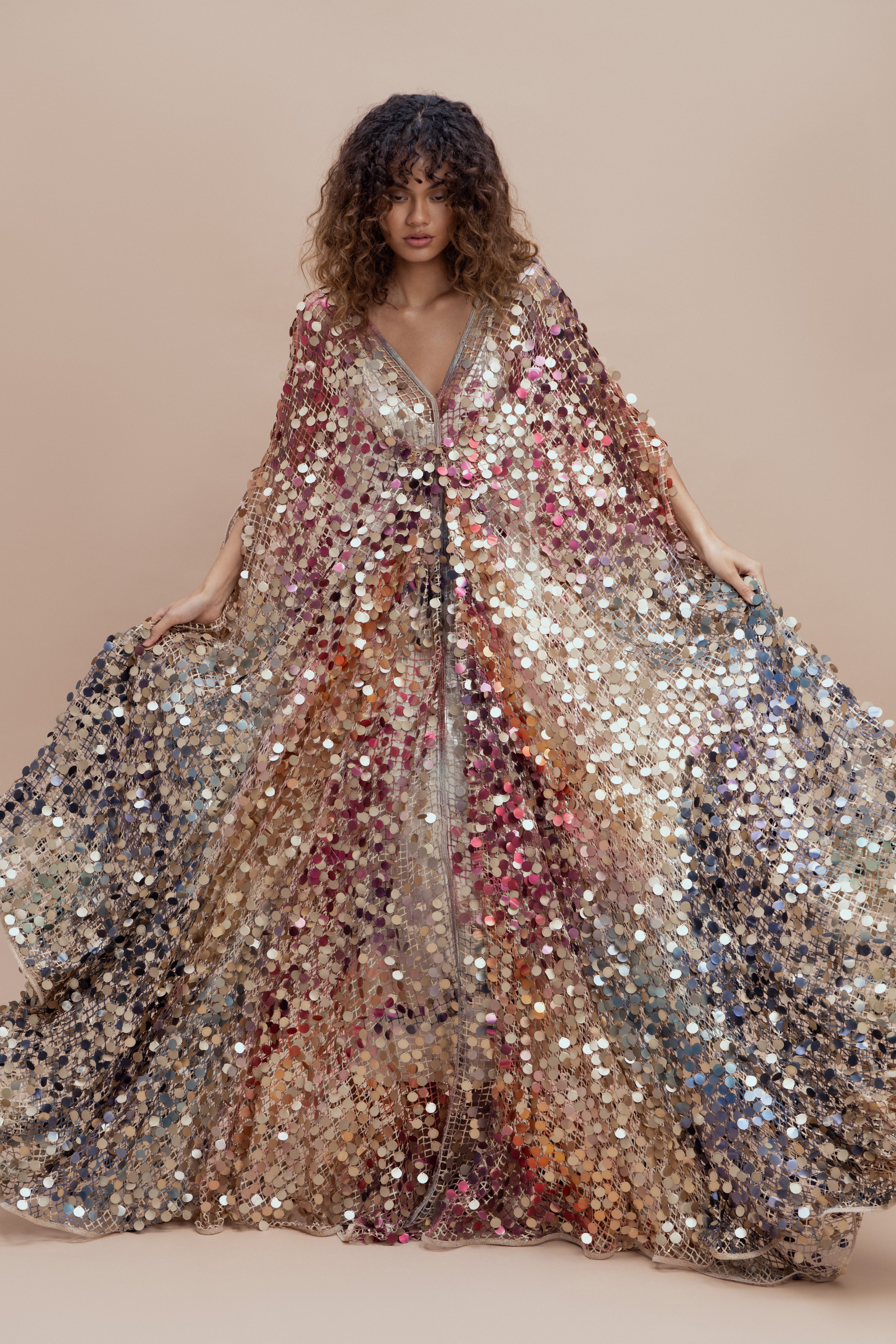 Woman DIVA KAFTAN Gold Sequin 2001881 | Sana Osmani