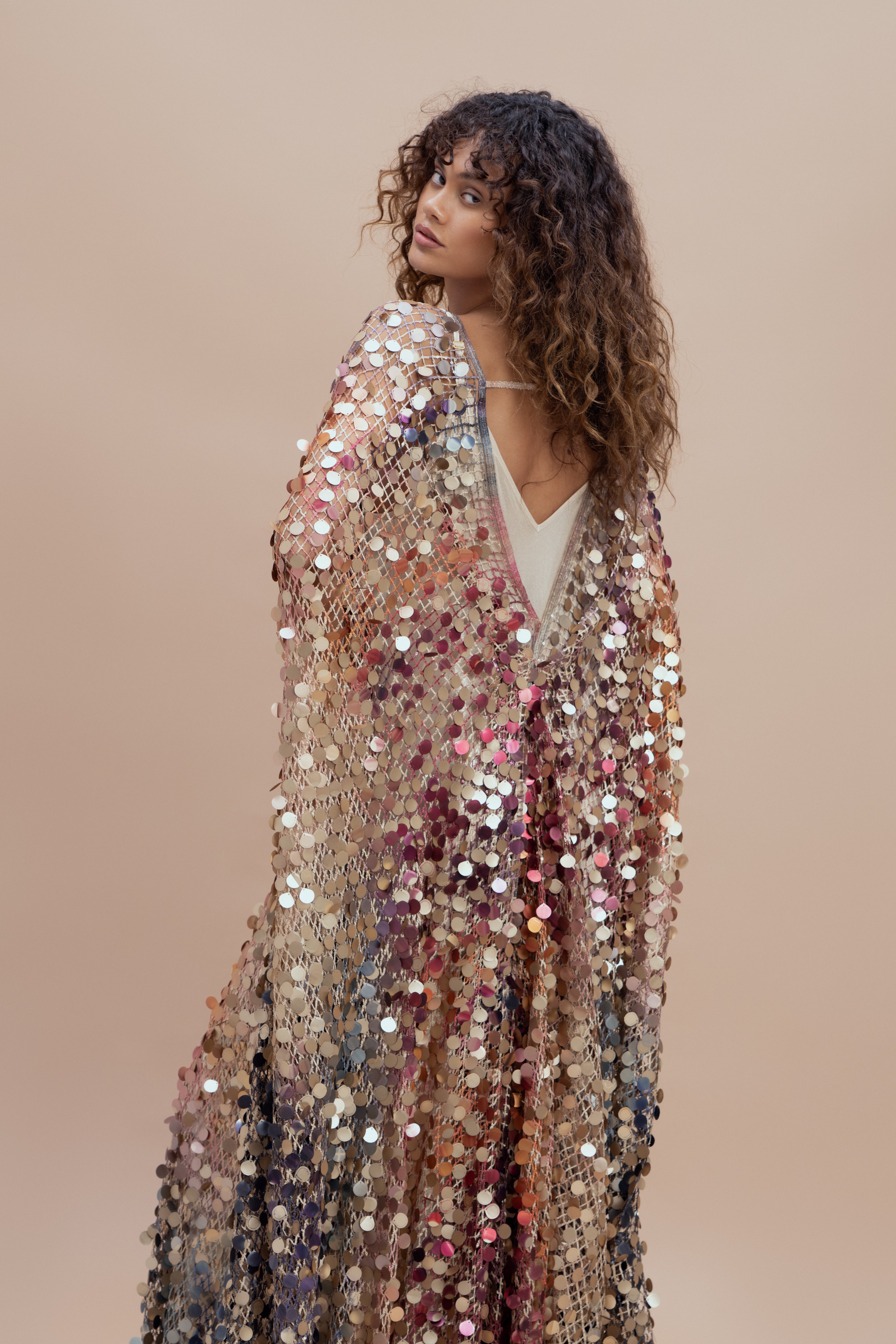 Woman DIVA KAFTAN Gold Sequin 2001881 | Sana Osmani