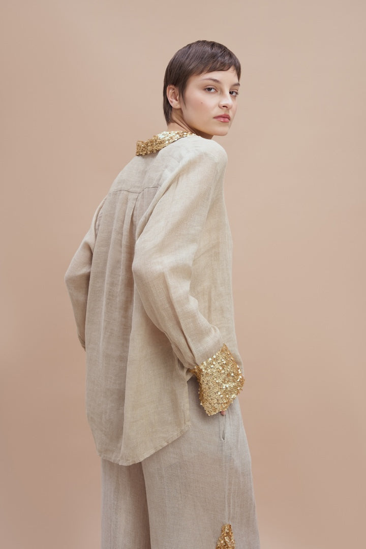 Woman Florian Long Sleeve Shirt Gold 2000947 | Sana Osmani
