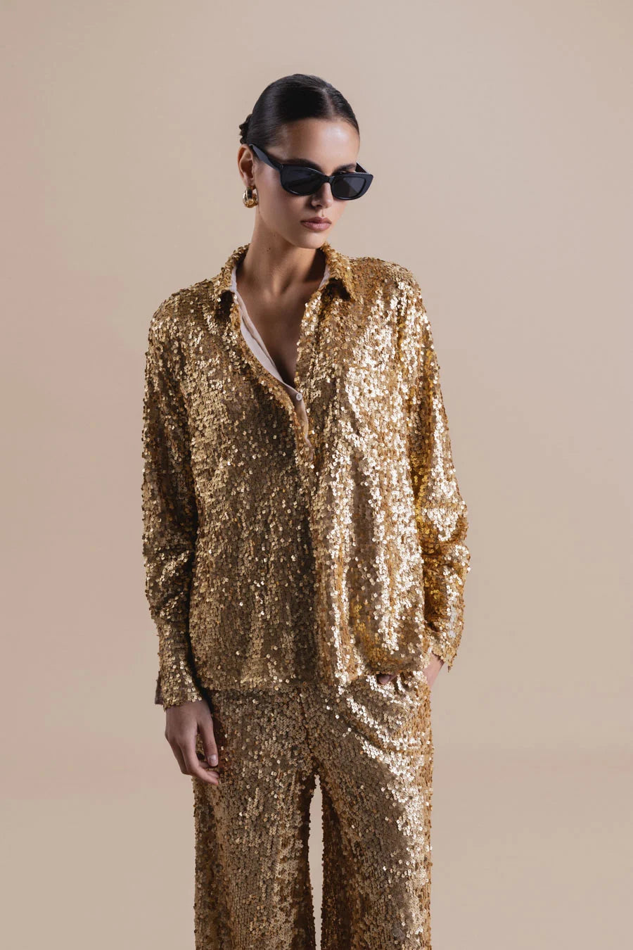 Woman Florian Long Sleeve Shirt Gold 2000947 | Sana Osmani