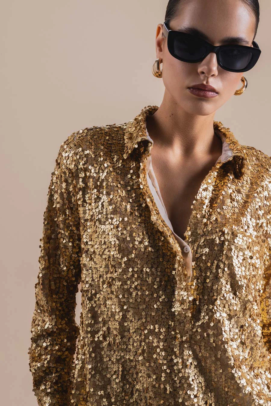 Woman Florian Long Sleeve Shirt Gold 2000947 | Sana Osmani