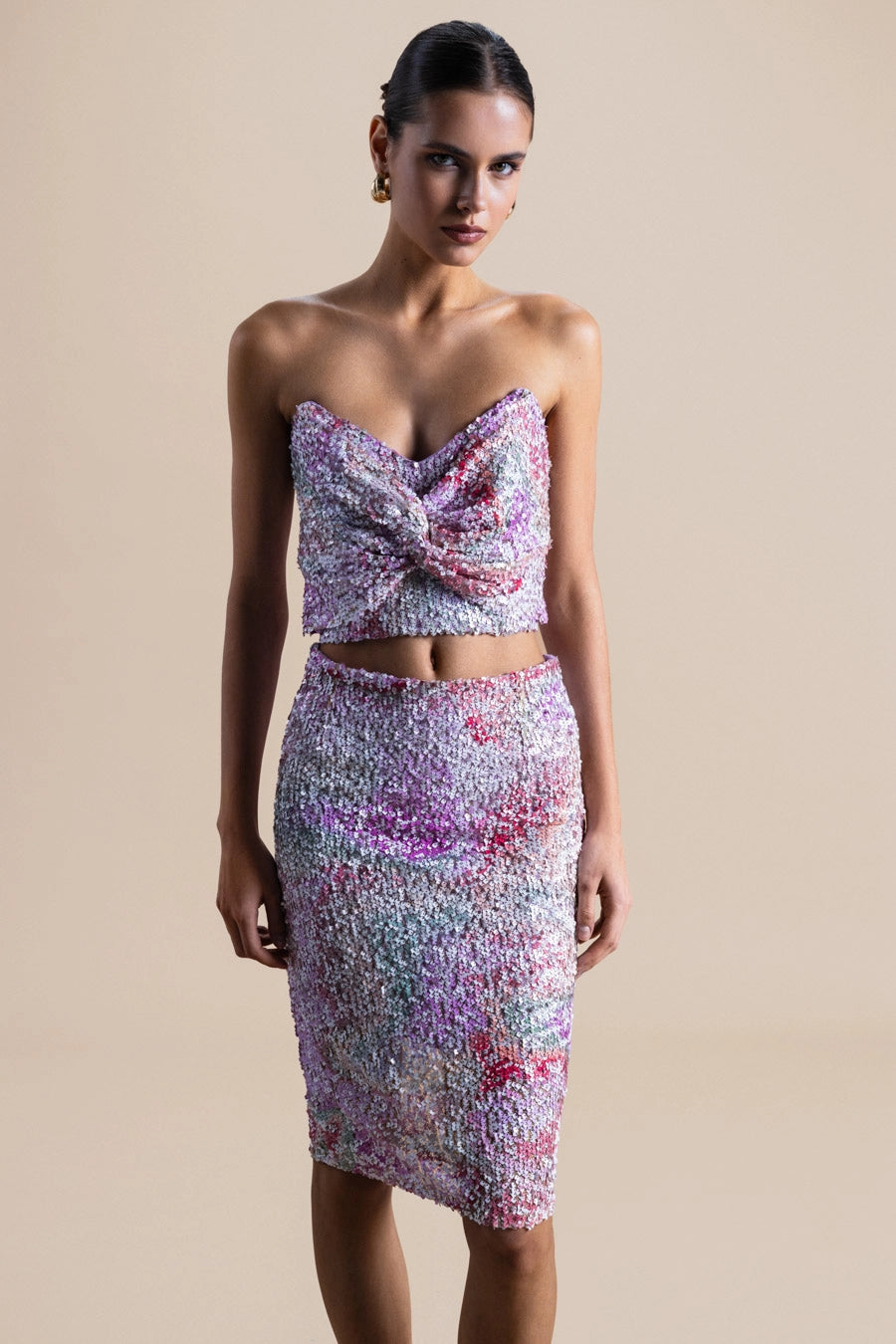 Woman Magenta Pencil Skirt Aqua 2001213 | Sana Osmani