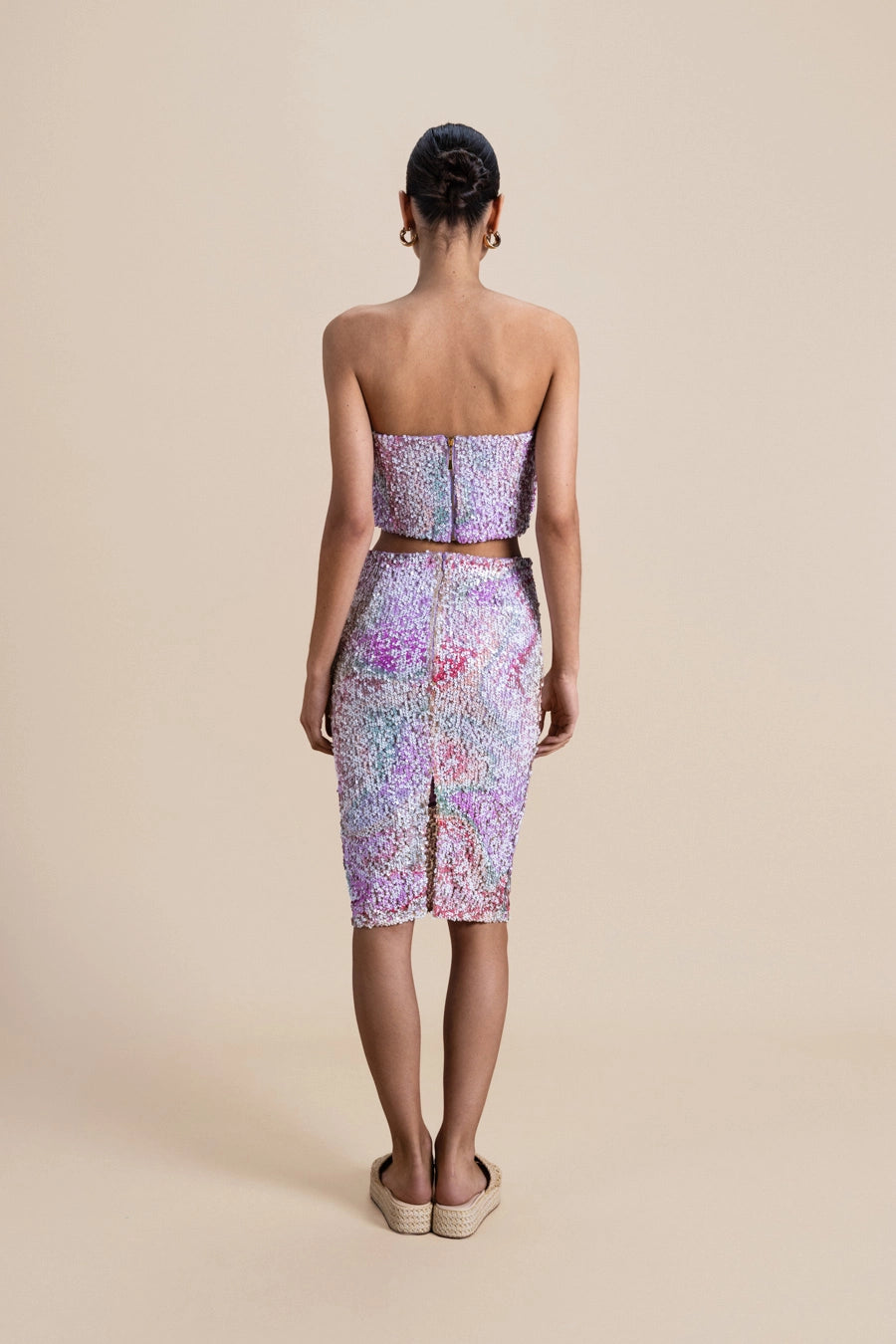 Woman Magenta Pencil Skirt Aqua 2001213 | Sana Osmani