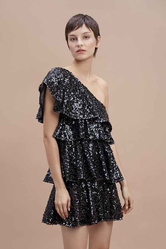 Woman LUX Short Sequin Dress OMBRE SUNSET 2000656 | Sana Osmani