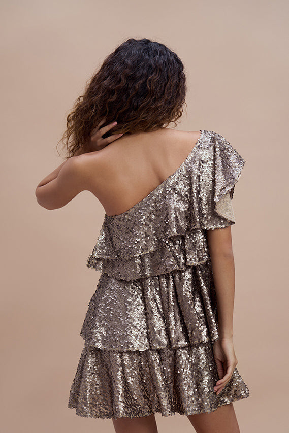Woman LUX Short Sequin Dress OMBRE SUNSET 2000656 | Sana Osmani