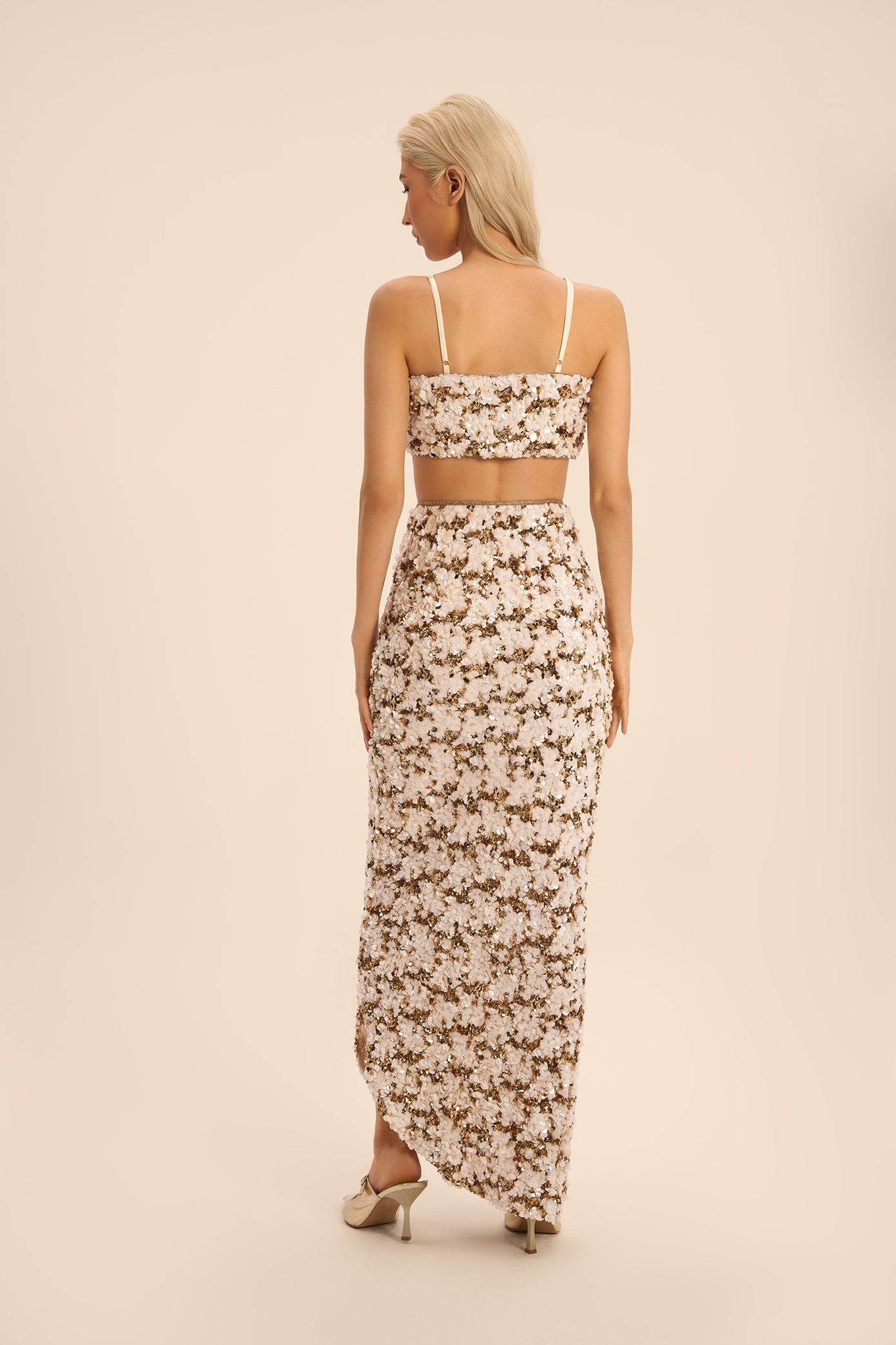 Woman MOONLIGHT TOP AND SKIRT SET Pearly 2002213 | Sana Osmani