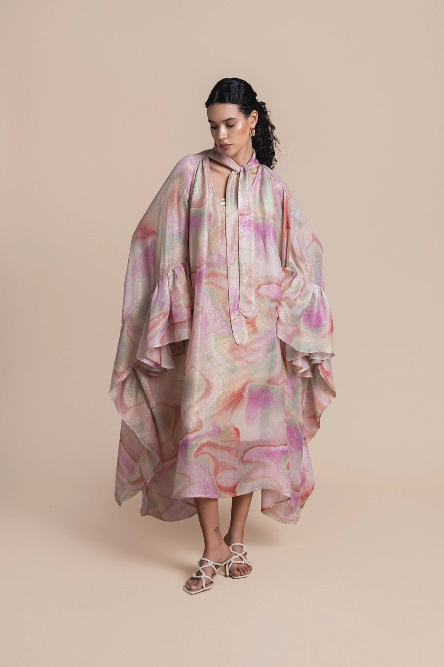 Woman MEGAN KAFTAN Gelato Shiny Silk 2001589 | Sana Osmani