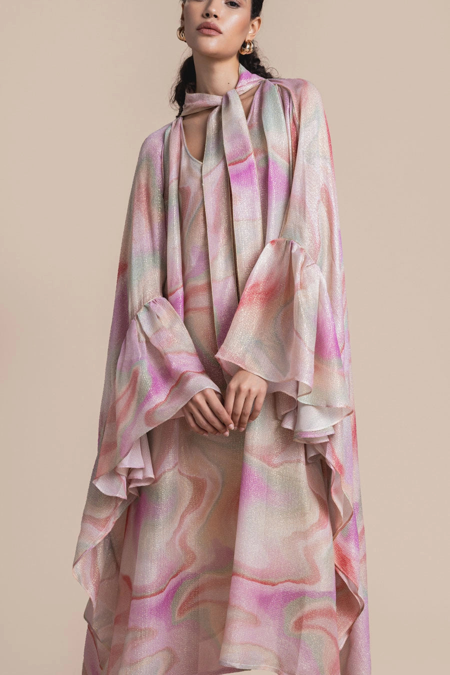 Woman MEGAN KAFTAN Gelato Shiny Silk 2001589 | Sana Osmani