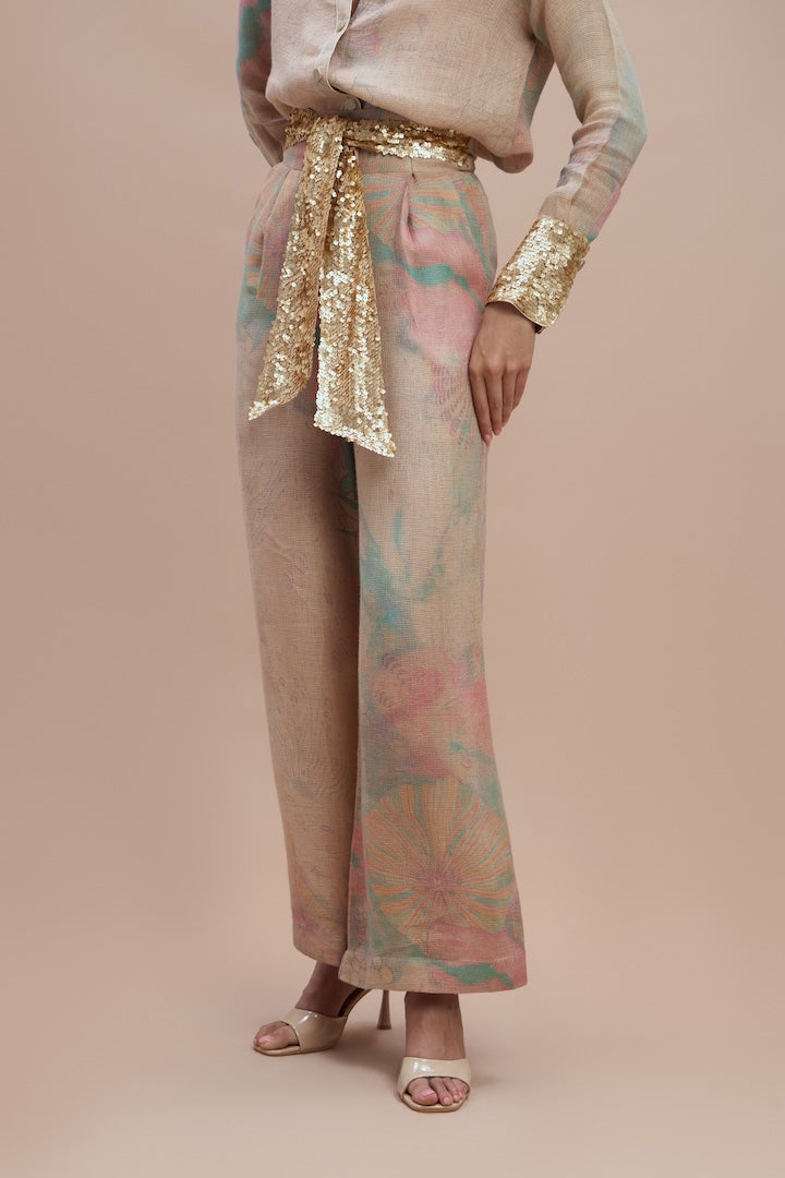 Woman Ozei Wide Leg Pants Black Rich Gold 2001473 | Sana Osmani