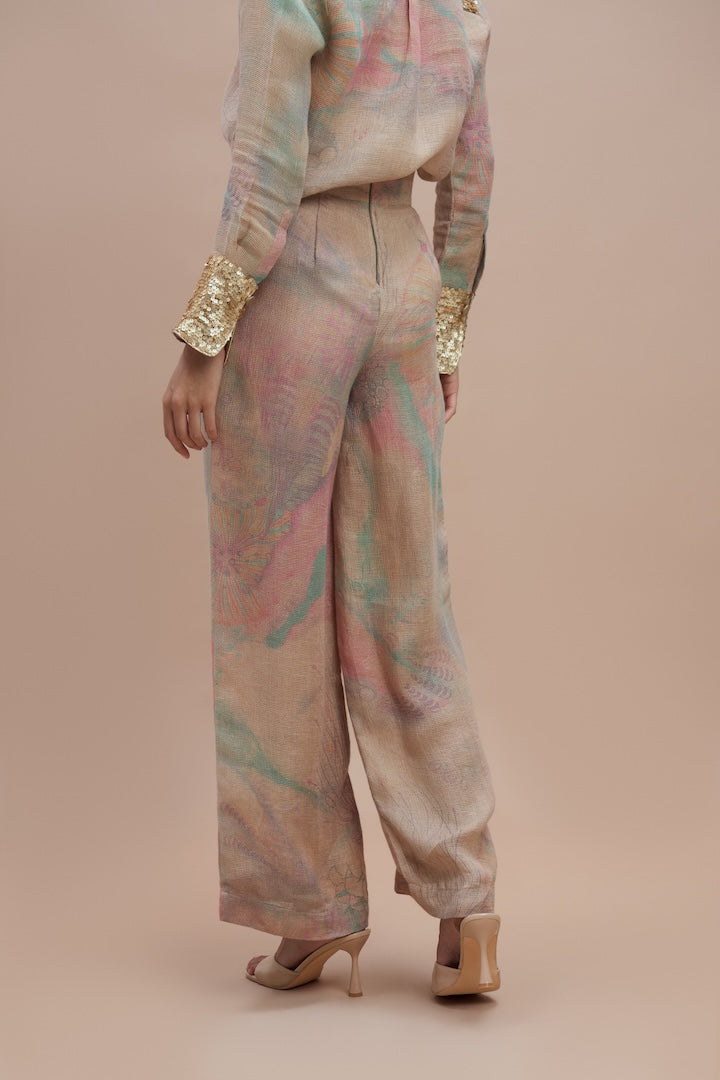 Woman Ozei Wide Leg Pants Black Rich Gold 2001473 | Sana Osmani