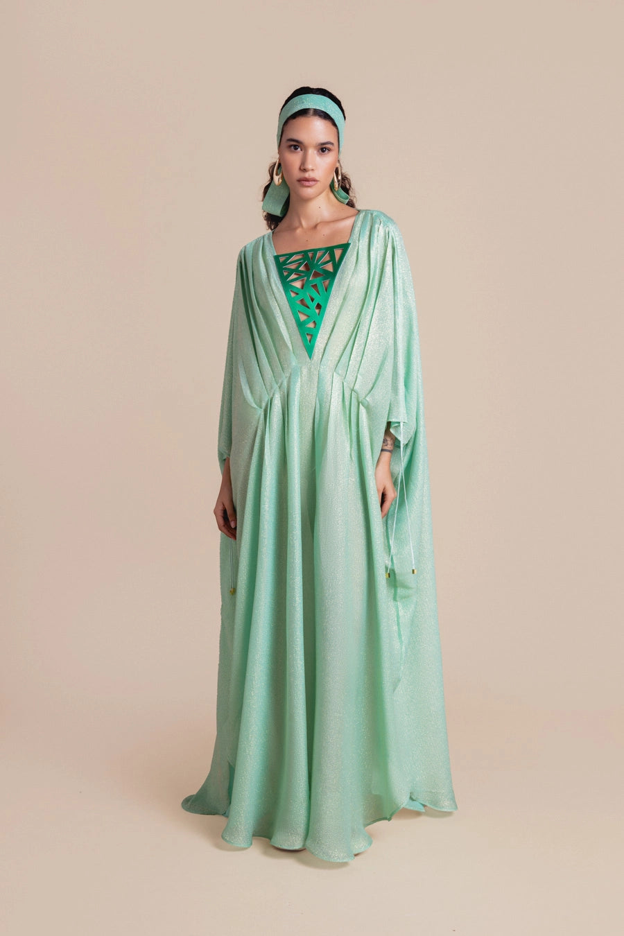 Woman Rhodes Kaftan Dress Aqua Green 2000999 | Sana Osmani
