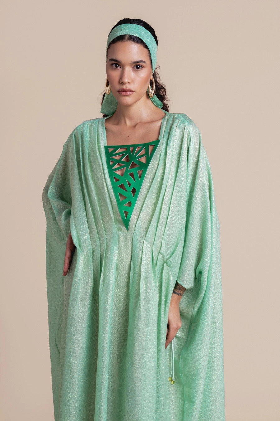 Woman Rhodes Kaftan Dress Aqua Green 2000999 | Sana Osmani