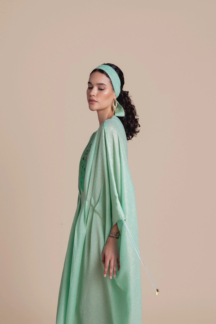 Woman Rhodes Kaftan Dress Aqua Green 2000999 | Sana Osmani
