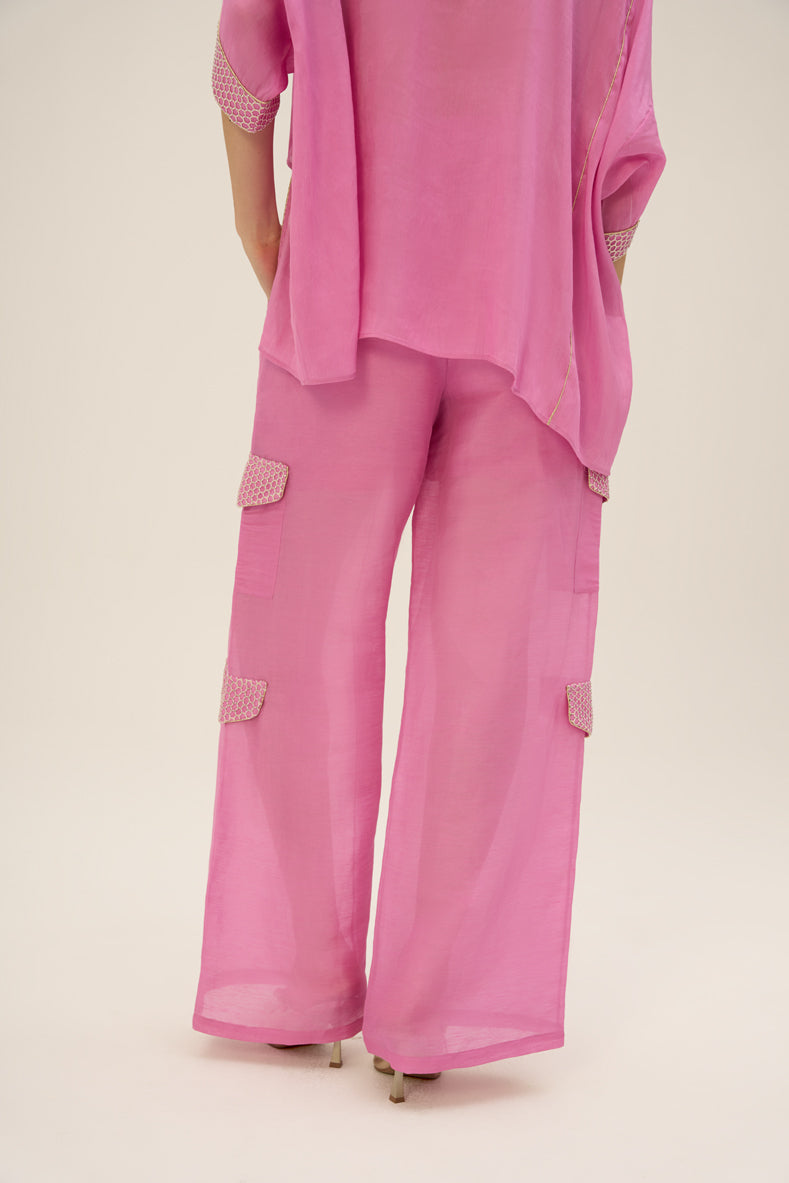 Woman SAGE TOP AND PANTS SET Fuchsia 2002361 | Sana Osmani