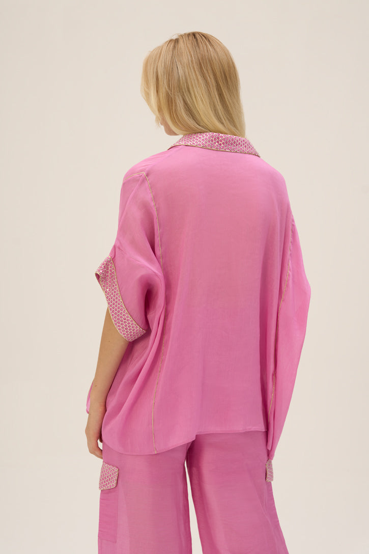 Woman SAGE TOP AND PANTS SET Fuchsia 2002361 | Sana Osmani