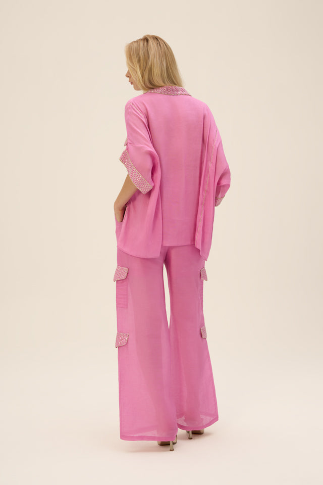 Woman SAGE TOP AND PANTS SET Fuchsia 2002361 | Sana Osmani
