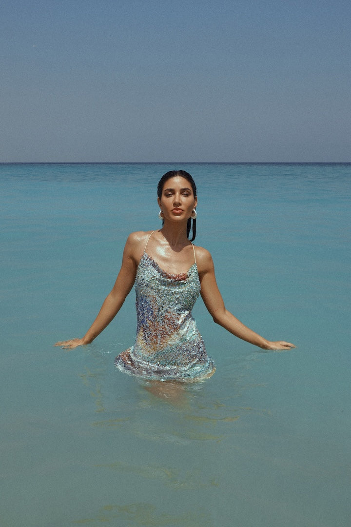 Woman CARAL MINIDRESS Printed Gold 2001875 | Sana Osmani