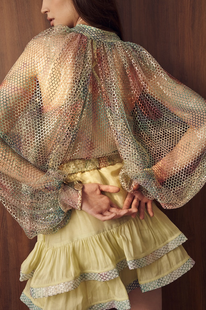 Woman NARUI TOP OFF WHITE GOLD 2002185 | Sana Osmani