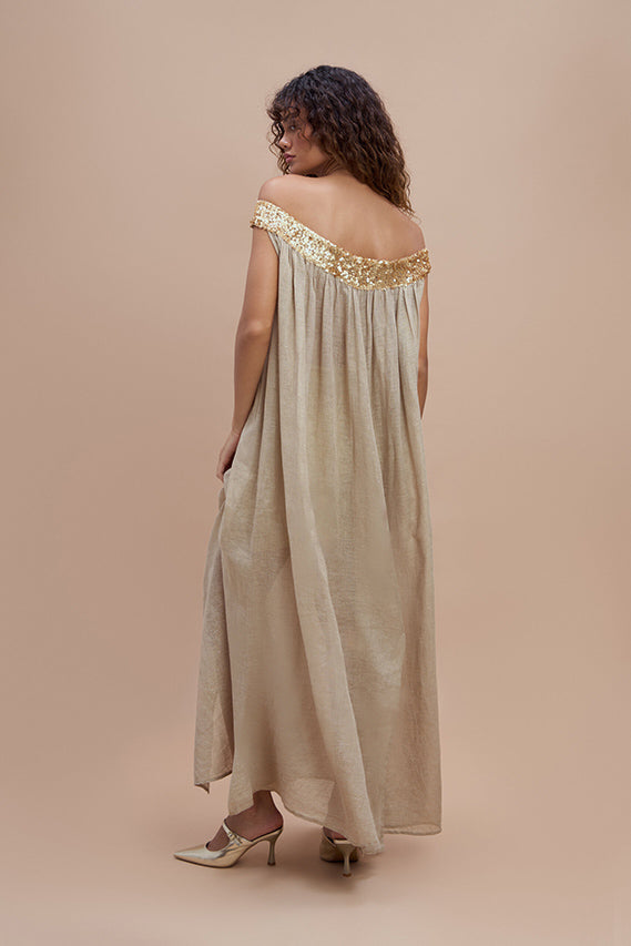 Woman TYCHE Dress NATURAL GOLD 2000345 | Sana Osmani