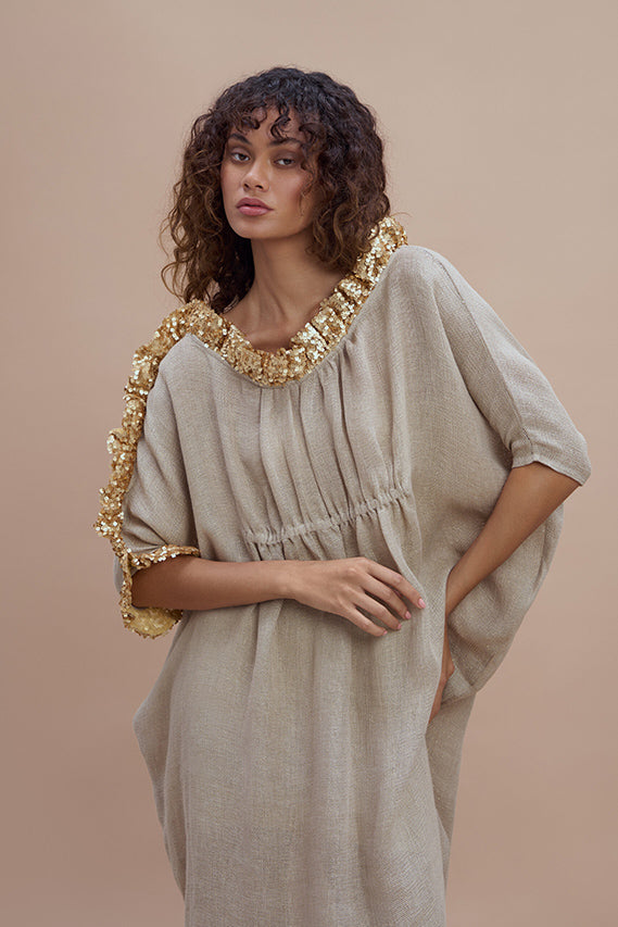 Woman ZELDA Kaftan NATURAL GOLD 2000369 | Sana Osmani