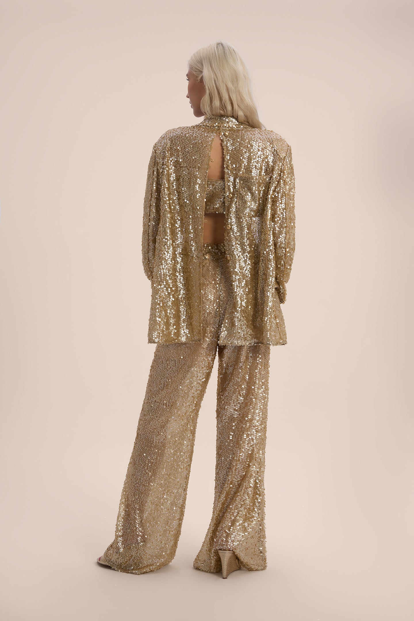 Woman ADELINE SEQUIN BRA TOP Rich Gold 2002623 | Sana Osmani