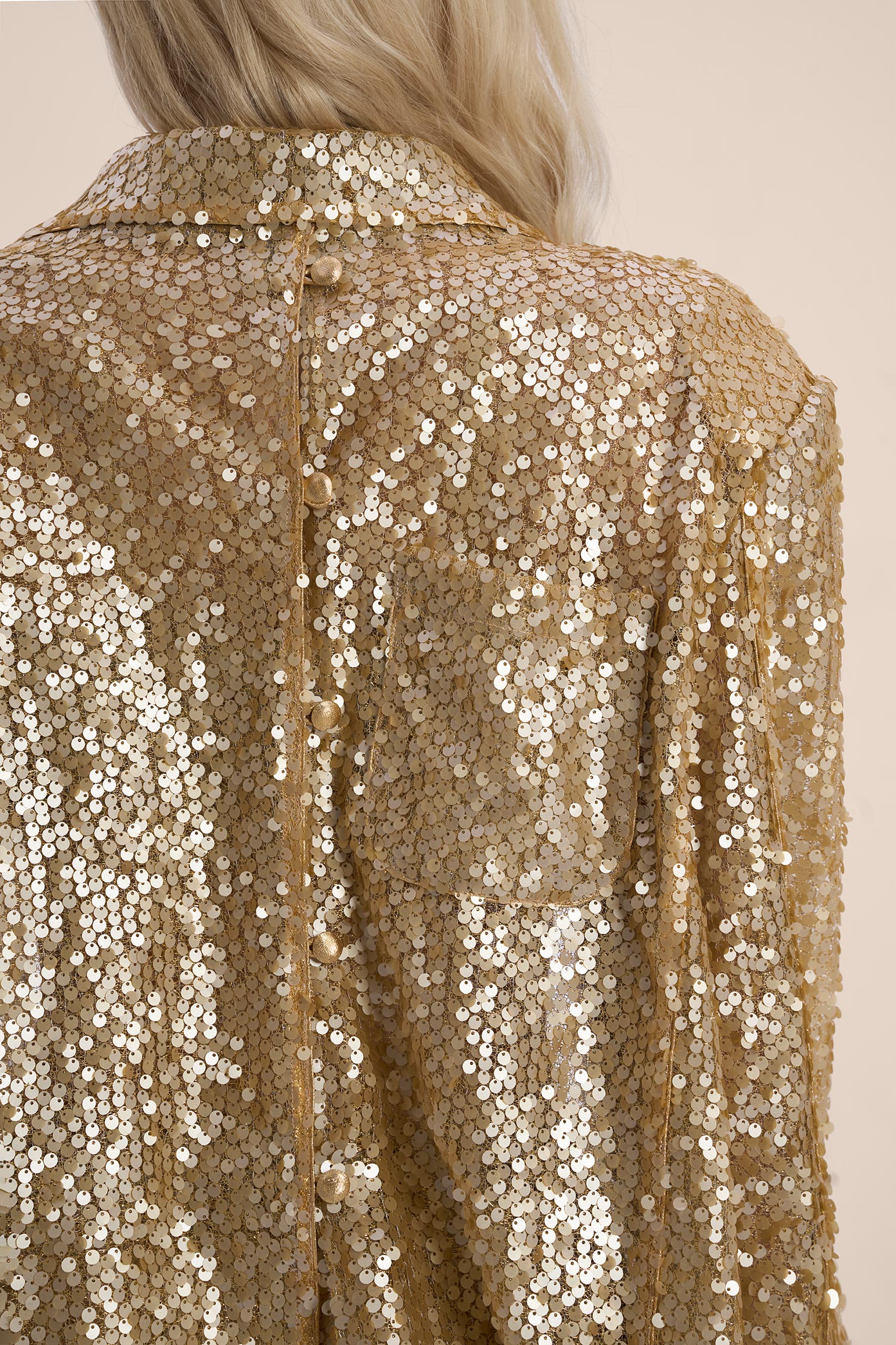 Woman ADELINE SEQUIN BLAZER AND PANTS SET Gold 2002499 | Sana Osmani
