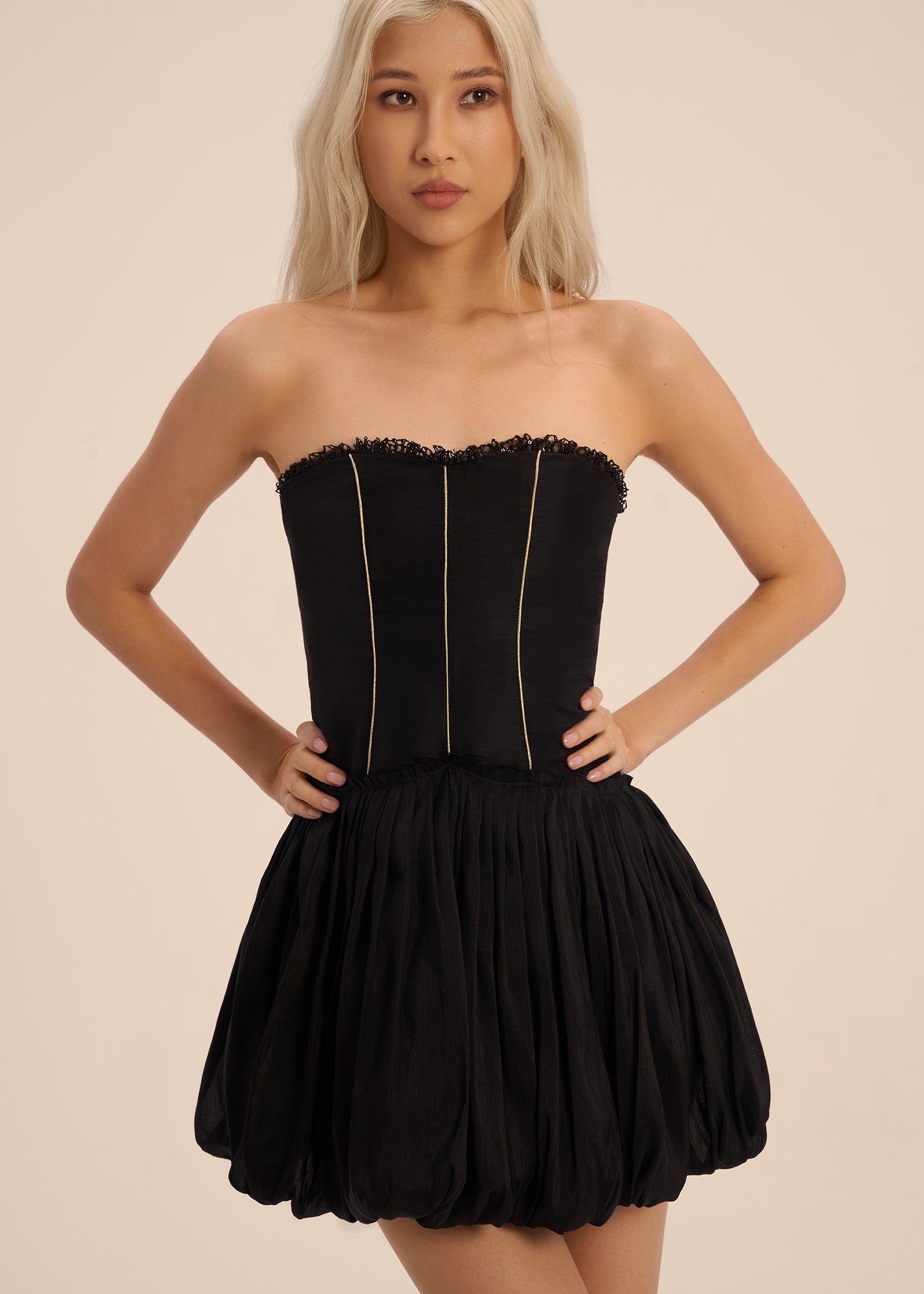 Woman ARABELLA LINSILK SHORT DRESS Dalma Black 2002806 | Sana Osmani