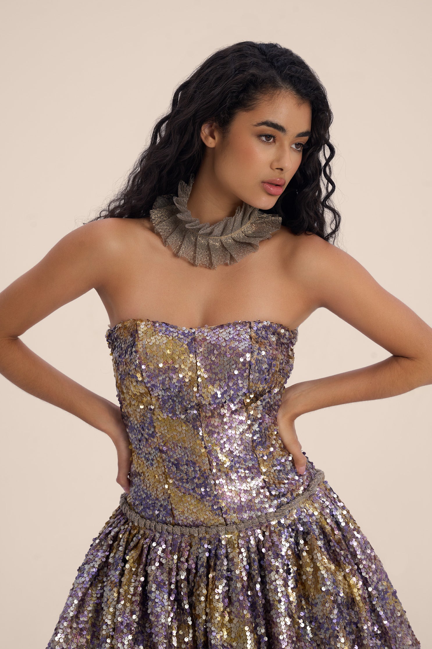 Woman AURORA SEQUIN MINI BALLON DRESS Voilla 2002517 | Sana Osmani