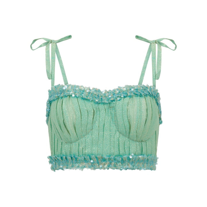 Woman AGOR BUSTIER TOP Aqua 2001136 | Sana Osmani