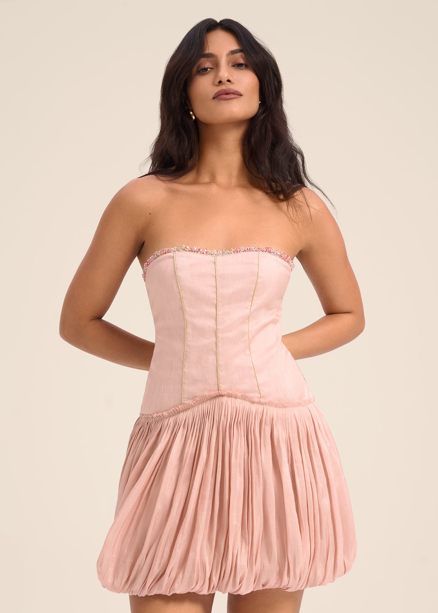 Woman ARABELLA LINSILK SHORT DRESS Blush 2002812 | Sana Osmani