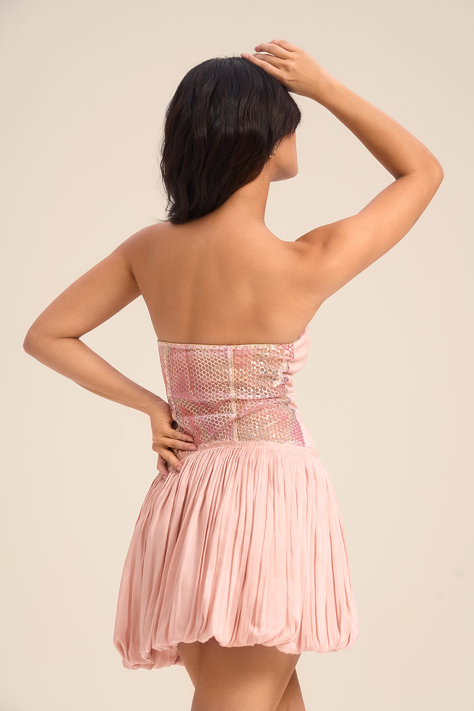 Woman فستان قصير من لنسيلك أرابيلا خدود وردية 2002812 | Sana Osmani