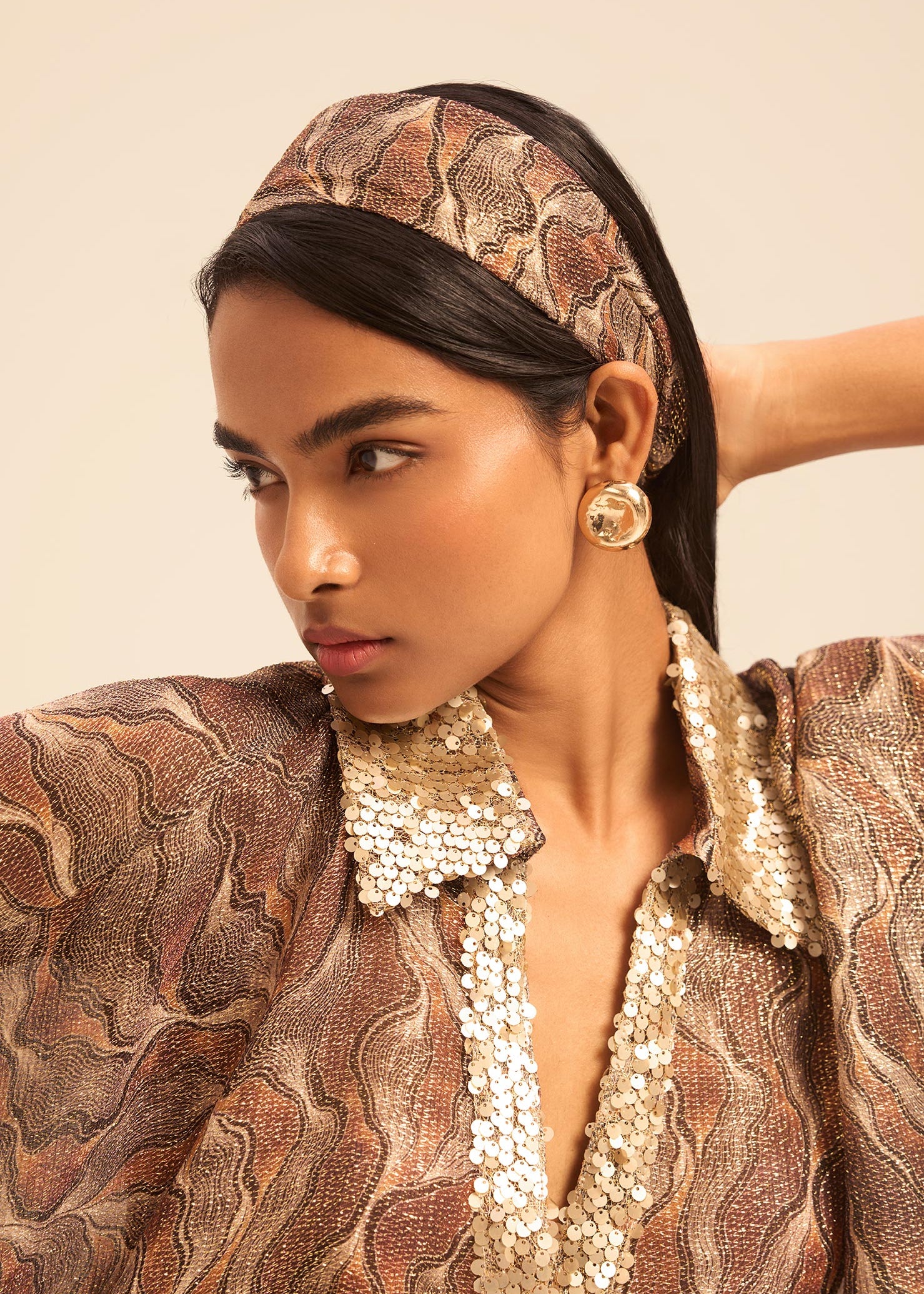 Woman AURA SILK BANDANA Toffee 2002771 | Sana Osmani