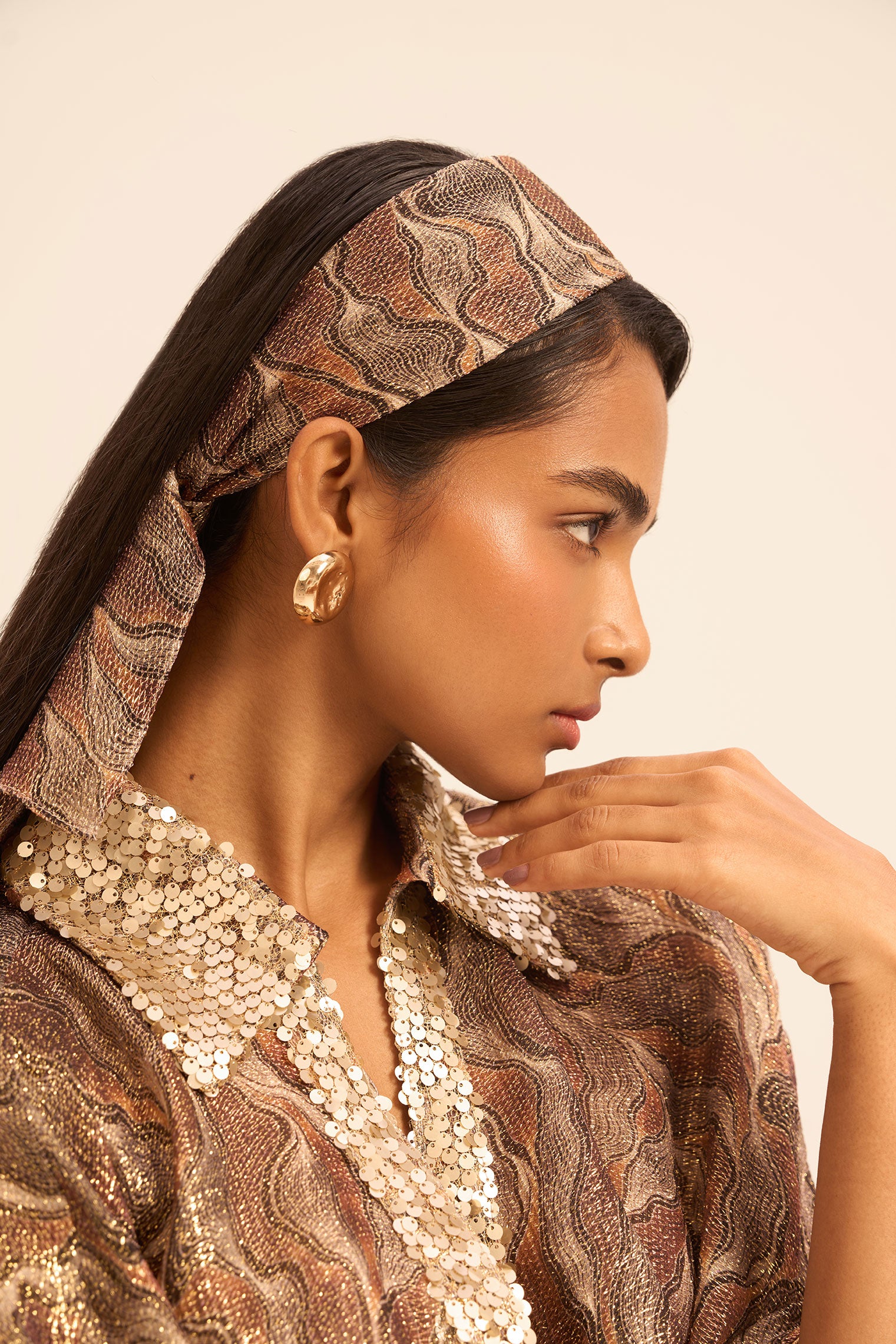 Woman AURA SILK BANDANA Toffee 2002771 | Sana Osmani