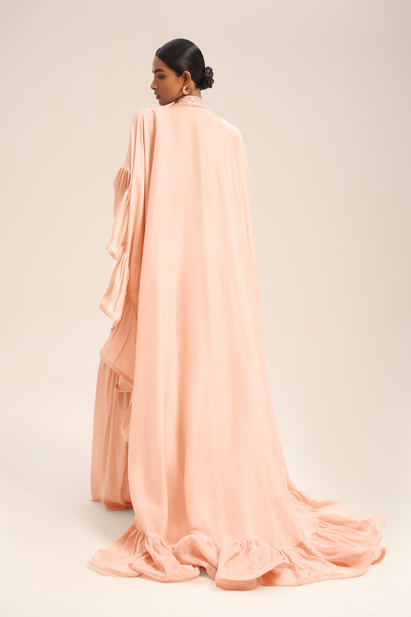 Woman BIJOU LINSILK CAPE Black 2003023 | Sana Osmani