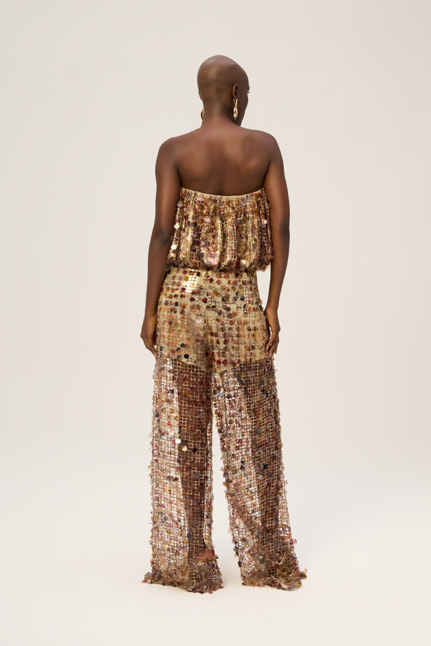 Woman BLISS TOP AND PANTS SET Gold 2002190 | Sana Osmani