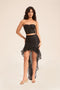 BRIDGET ASYMMETRIC LINSILK SKIRT
