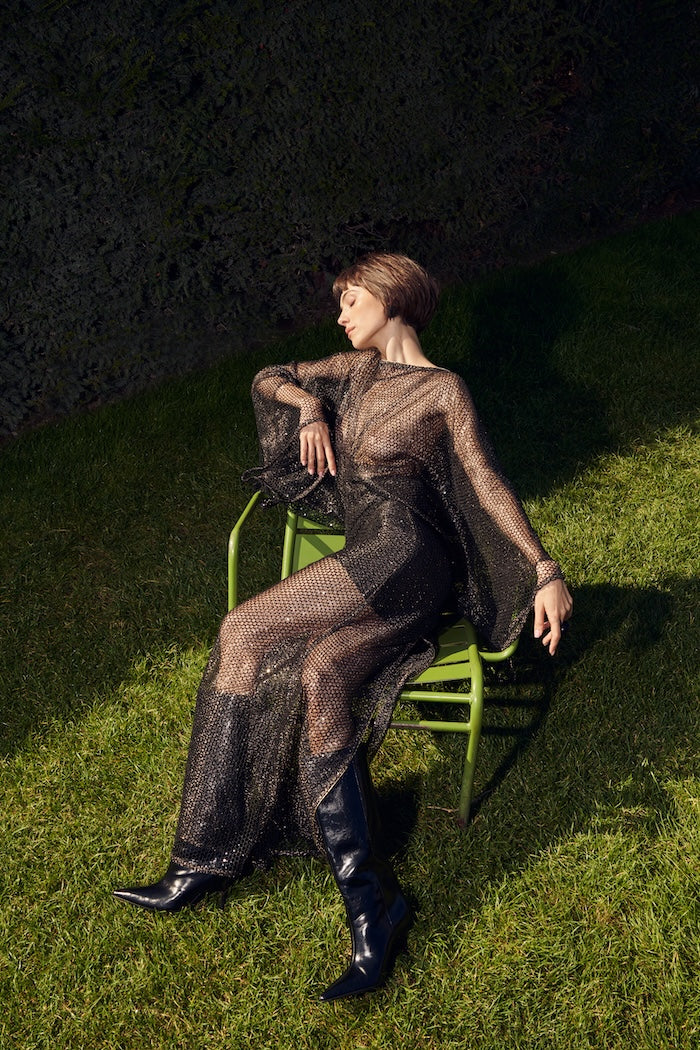 Woman فستان كارولينا بفتحة عنق قارب Leopez 2002636 | Sana Osmani