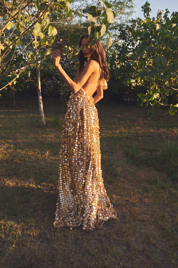 Woman DIVINA SEQUIN DRESS Gold 2002189 | Sana Osmani
