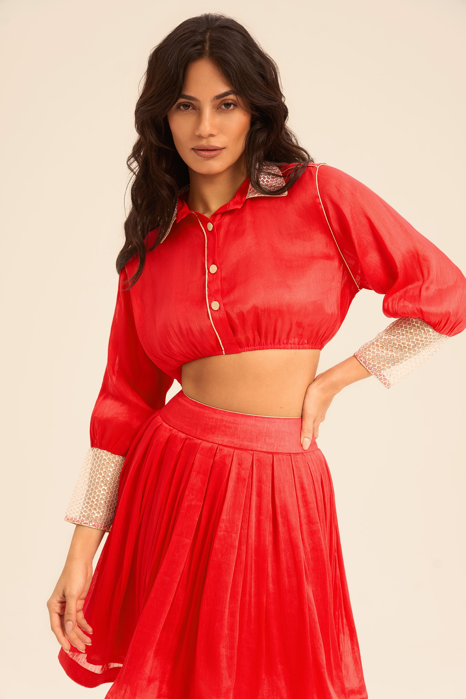 Woman DHALIA LINSILK TOP Vanilla 2003244 | Sana Osmani