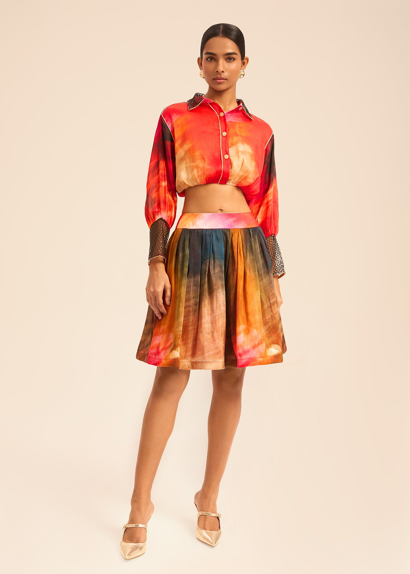Woman DHALIA LINSILK SKIRT Vanilla 2003262 | Sana Osmani
