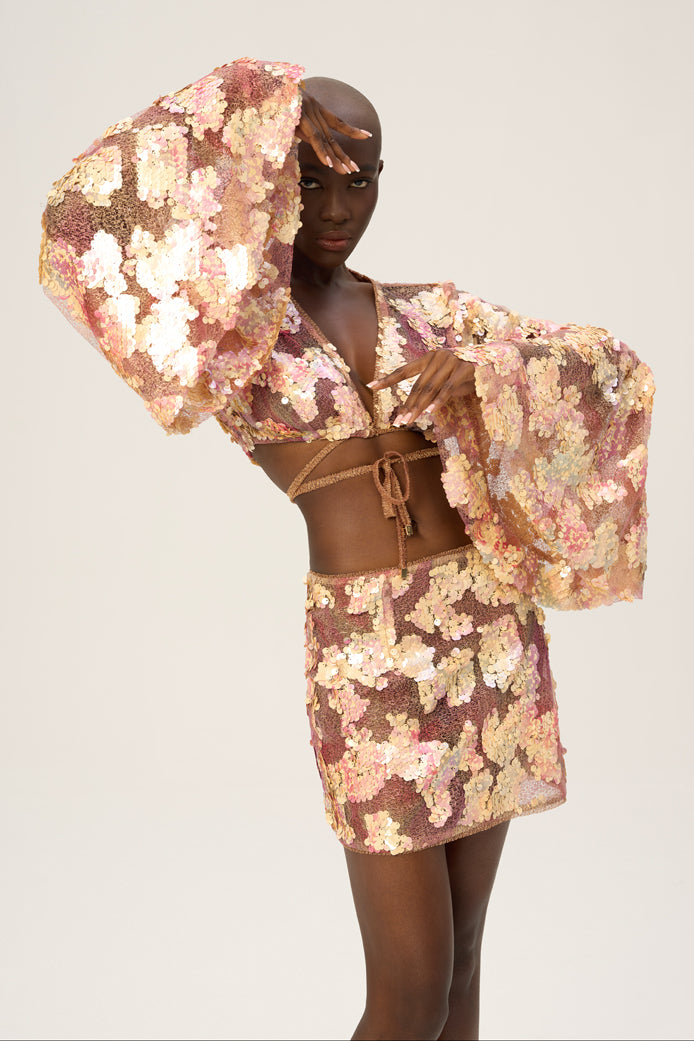 Woman DESIRE TOP AND SIRENE SKIRT SET Gelato Flower 2002173 | Sana Osmani