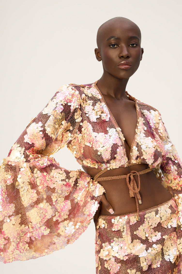 Woman DESIRE TOP AND SIRENE SKIRT SET Gelato Flower 2002173 | Sana Osmani