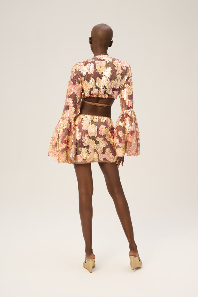 Woman DESIRE TOP AND SIRENE SKIRT SET Gelato Flower 2002173 | Sana Osmani
