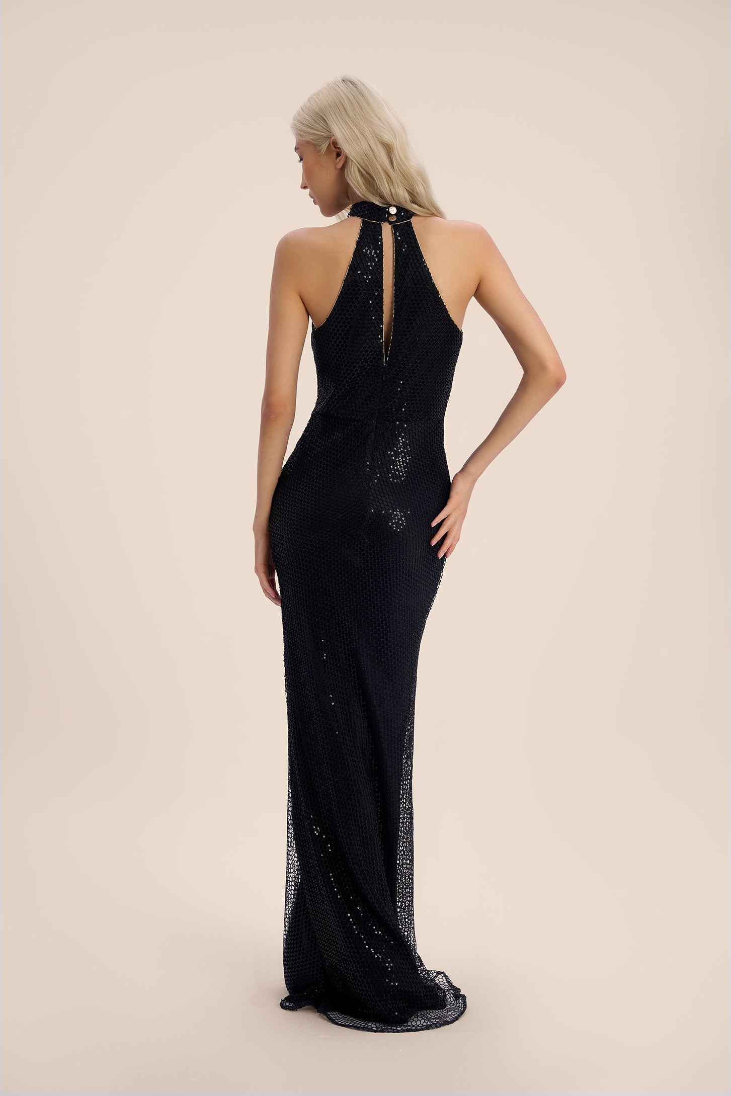 Woman ELARA LONG LENGTH DRESS Black 2002639 | Sana Osmani