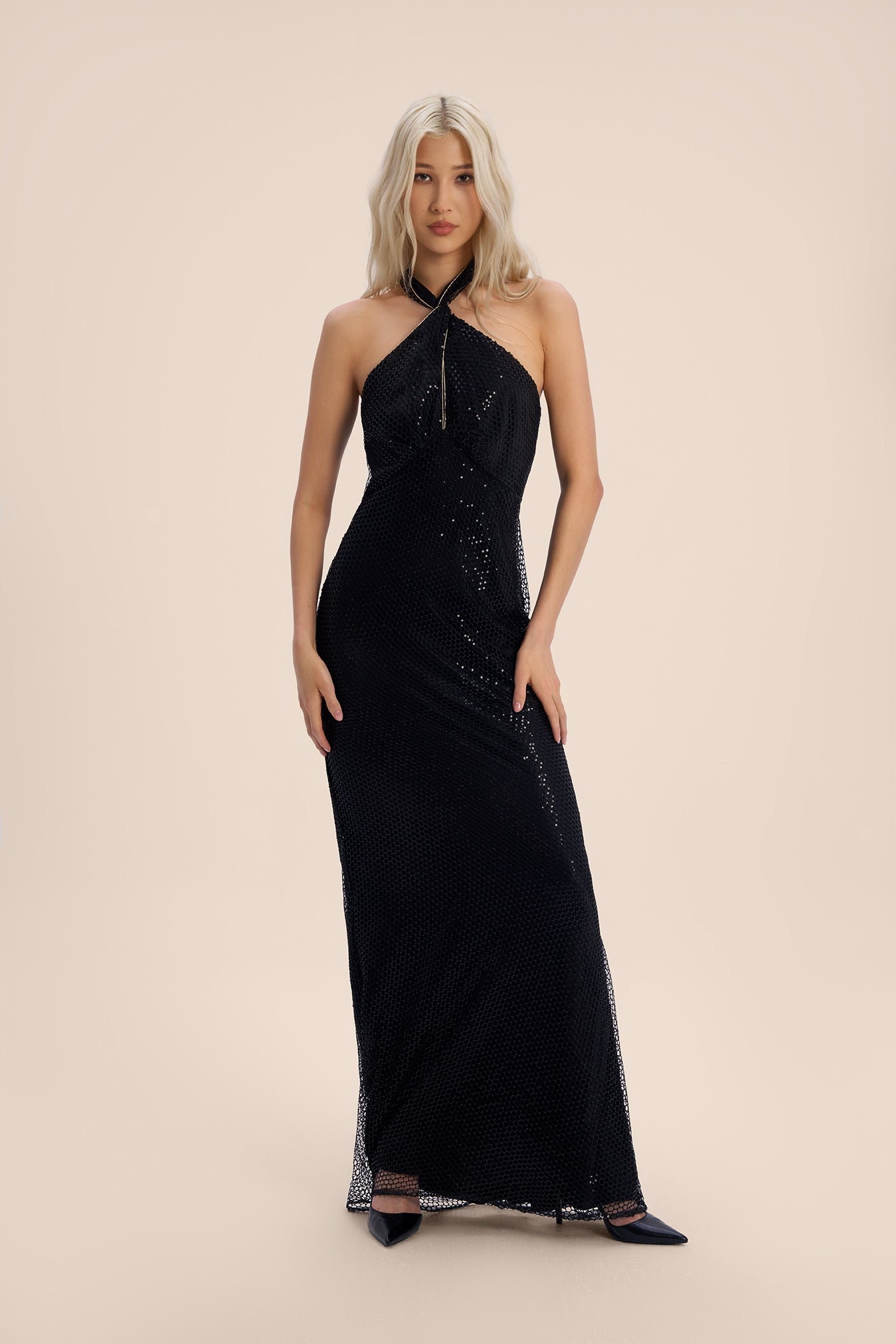 Woman ELARA LONG LENGTH DRESS Black 2002639 | Sana Osmani