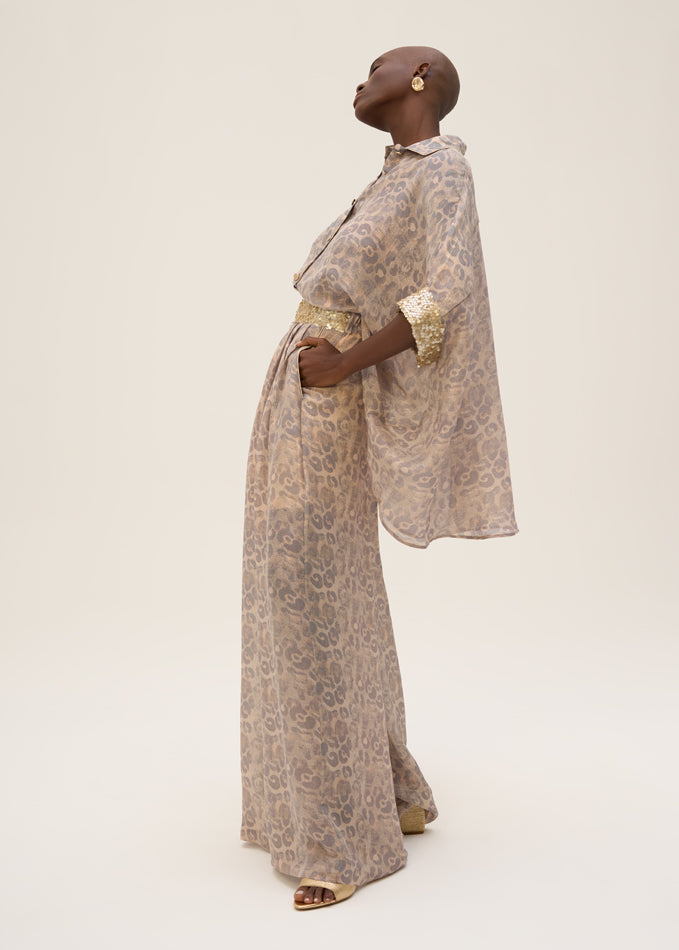 Woman EMMA SHIRT AND PANTS SET Animal Print Light 2002149 | Sana Osmani