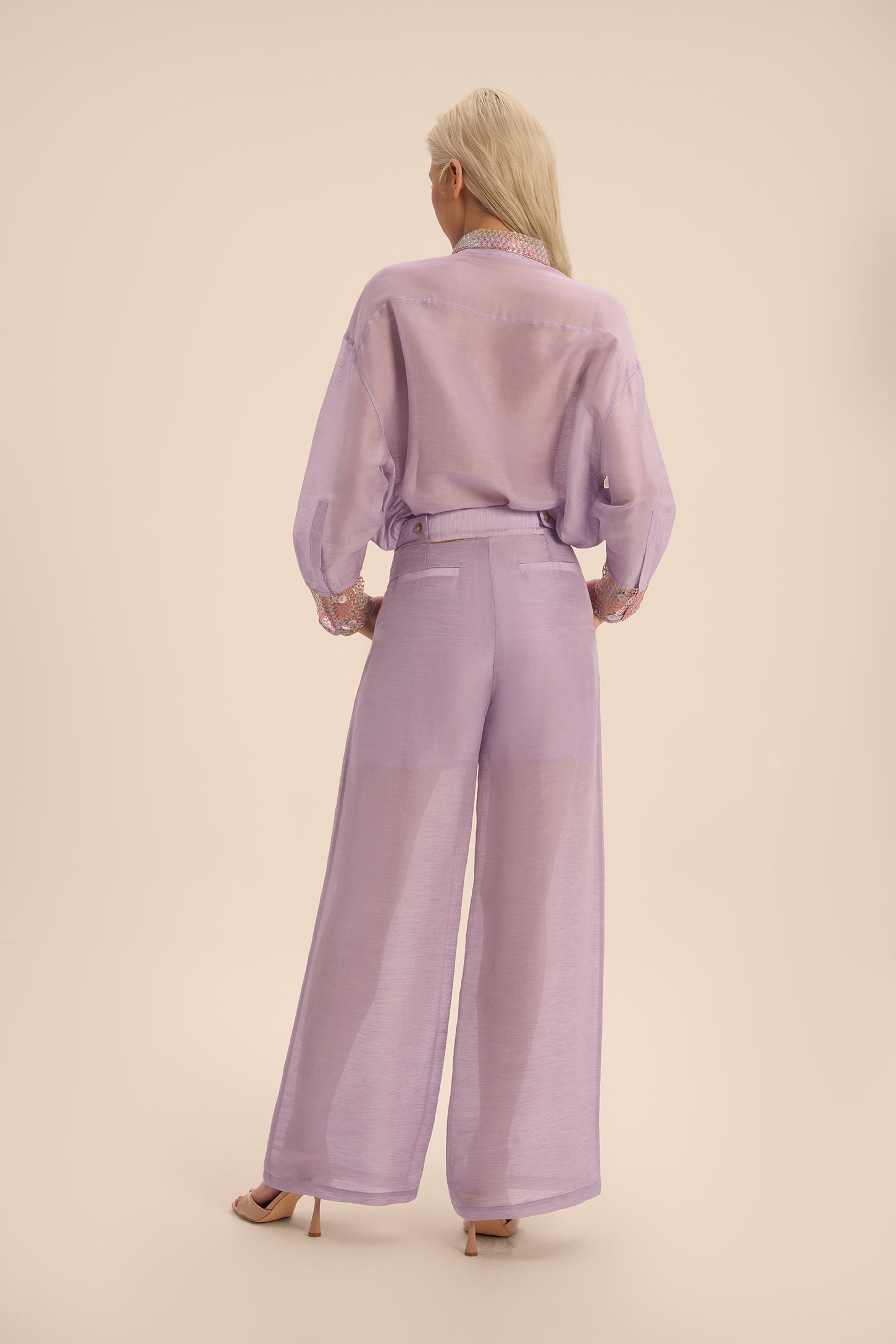 Woman GIANNA TOP AND PANTS SET Caramel Gold 2002406 | Sana Osmani