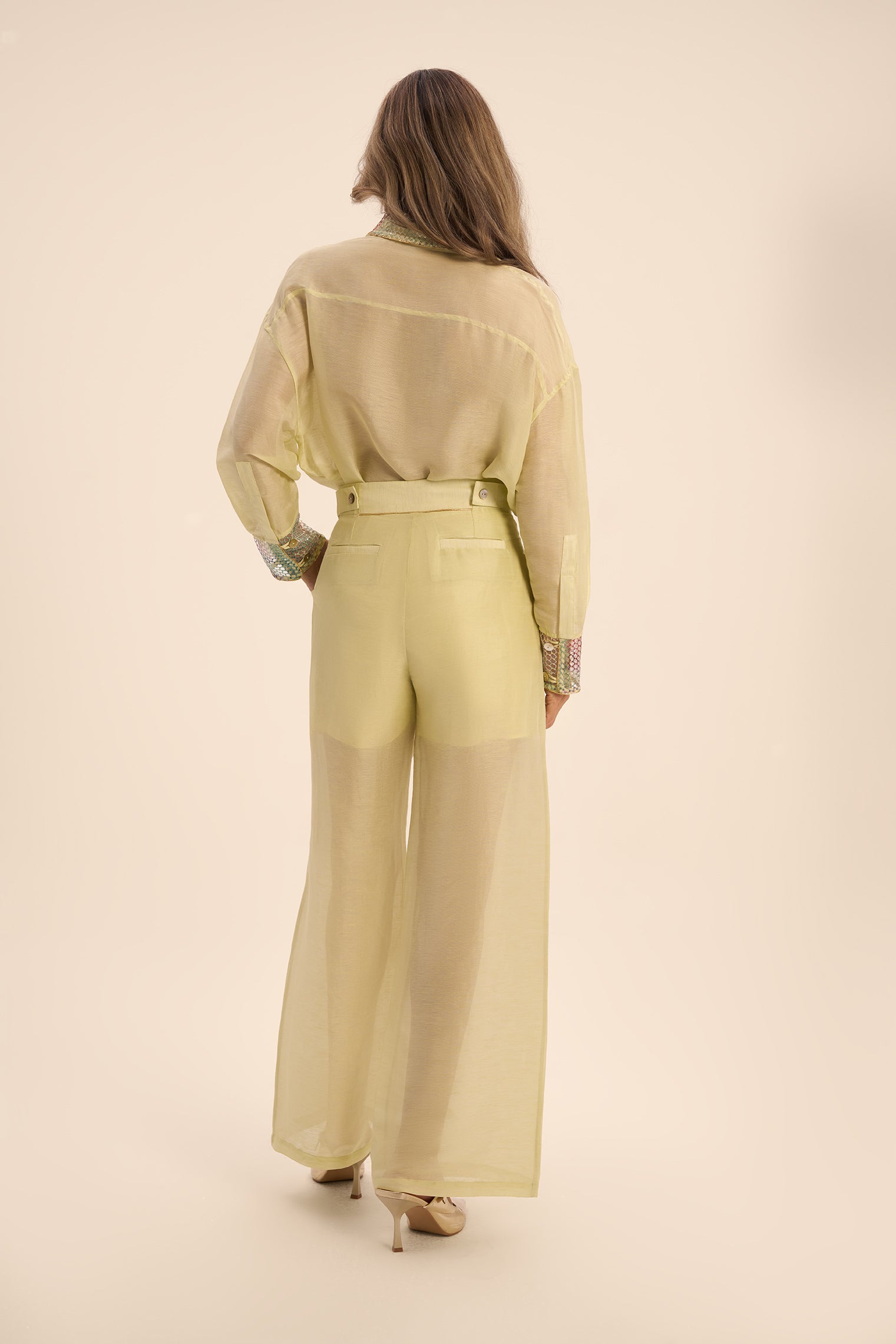 Woman GIANNA TOP AND PANTS SET Caramel Gold 2002406 | Sana Osmani