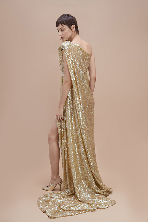 Woman Rich Gold GODDESS DRESS 2001737 | Sana Osmani Woman Rich Gold GODDESS DRESS 2001737 | Sana Osmani